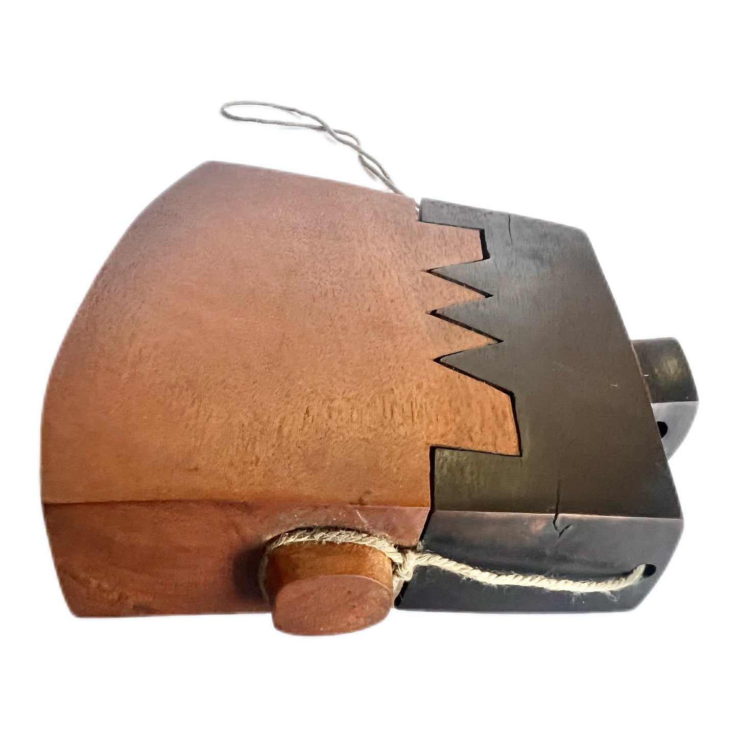 Antique Traditional “Tongal” wooden tobacco or betel lime box, Sumba Island Indonesia