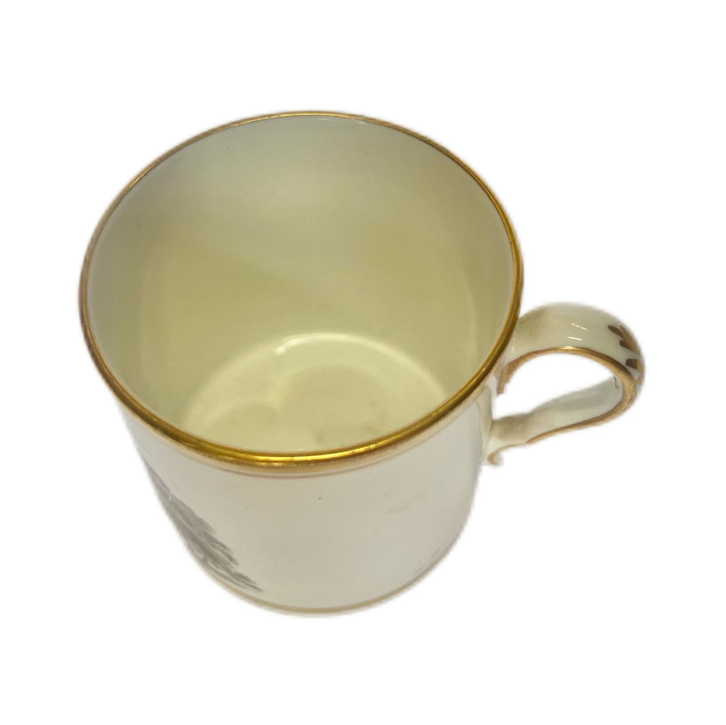 #4 Antique Spode Bat Ware coffee can, pattern 557