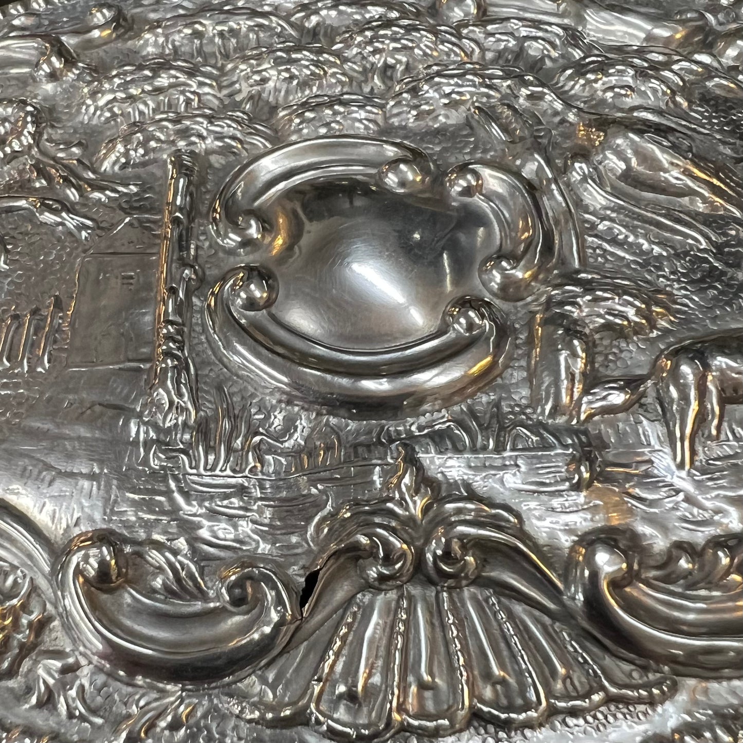 Late Victorian sterling silver jewellery casket, Thomas Hayes