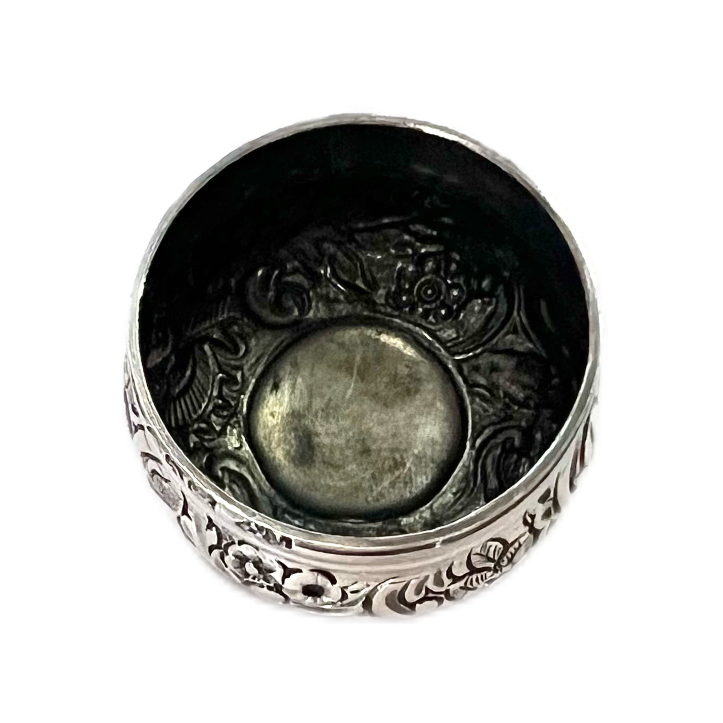 Antique Victorian sterling silver and cut glass toiletry bottle