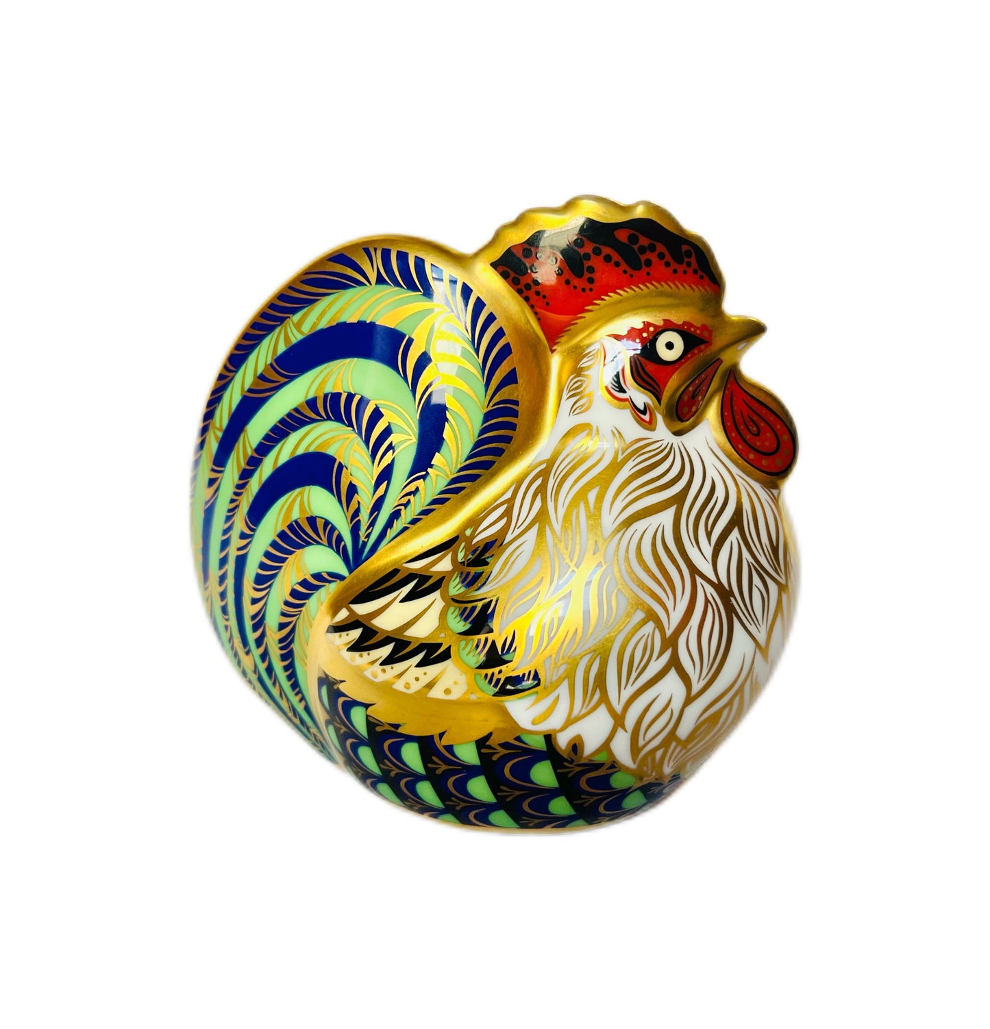 复古皇家皇冠德比“农场公鸡”镇纸摆件