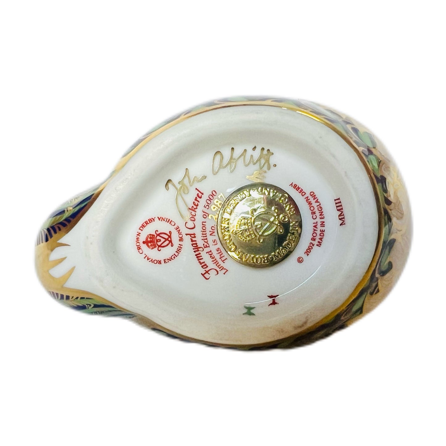 复古皇家皇冠德比“农场公鸡”镇纸摆件