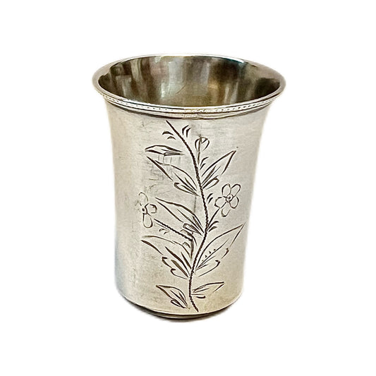 Vintage Russian silver liquor vodka glass or jigger, circa 1920s to 1930s