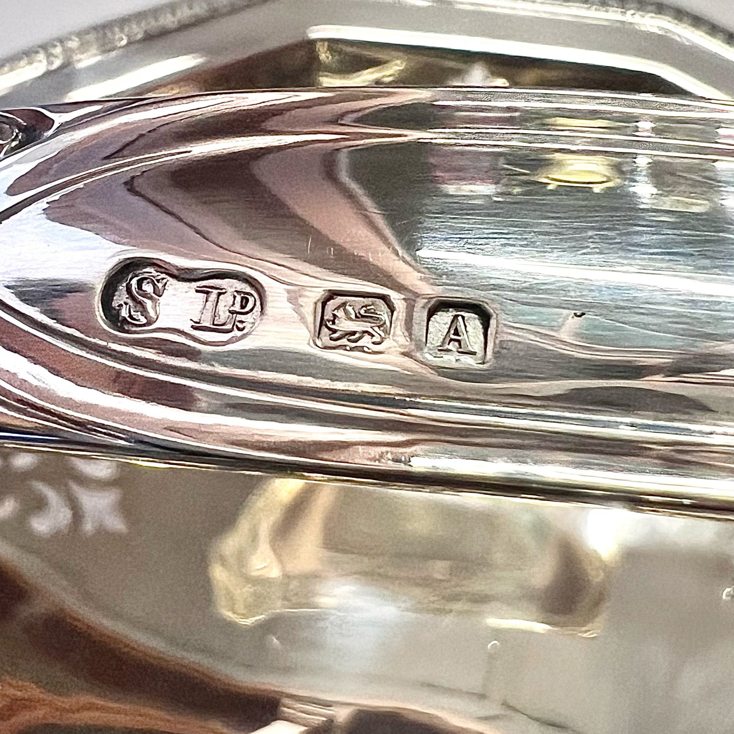 Antique George V sterling silver swing-handled basket by William Suckling