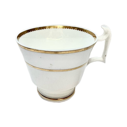 19th century early London Shape cream and gold teacup circa first half of the 19th century