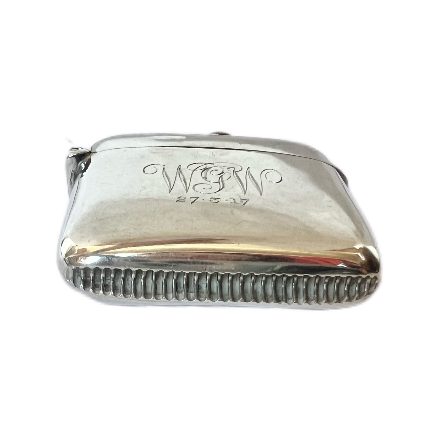 George V sterling silver vesta case, Joseph & Richard Griffin