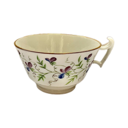 Late Georgian gilt and hand-painted floral teacup