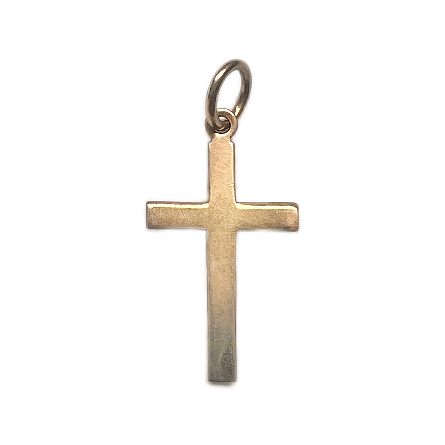 Vintage English 9ct gold crucifix pendant