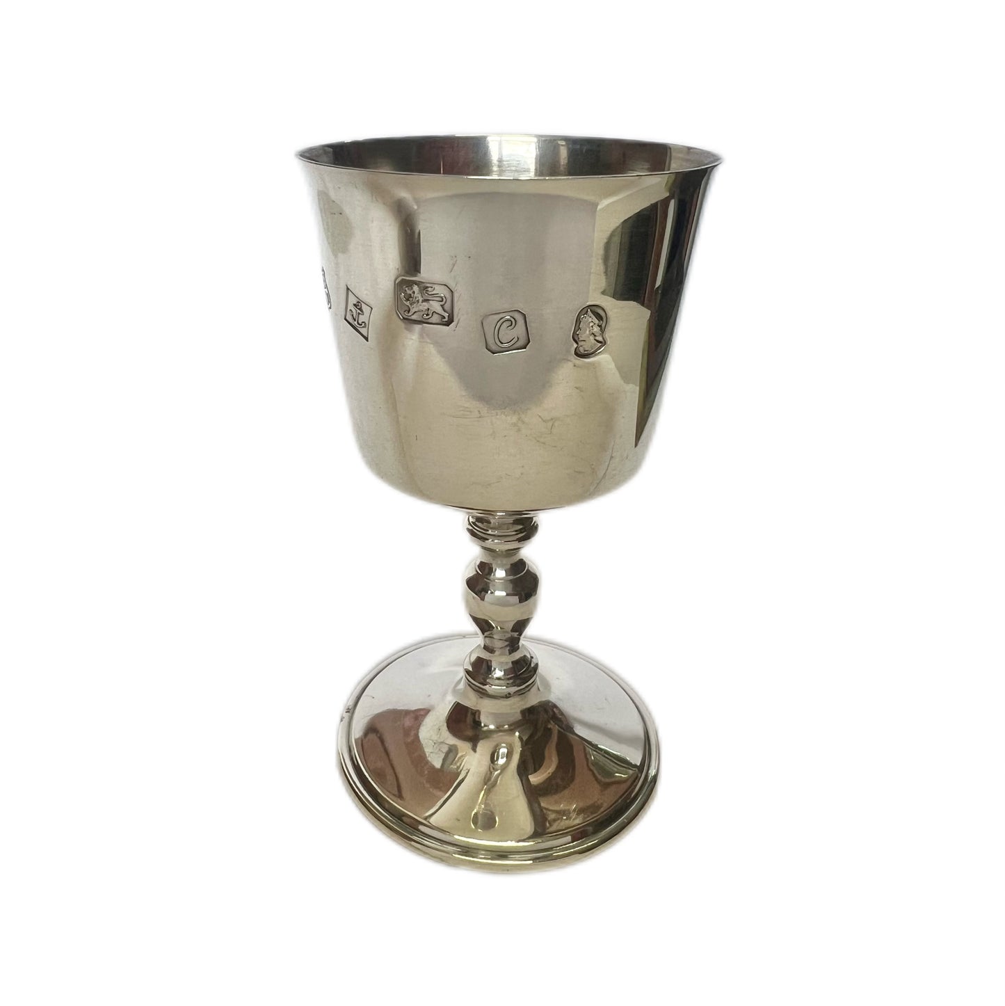 Vintage QEII Silver Jubilee sterling silver commemorative goblet
