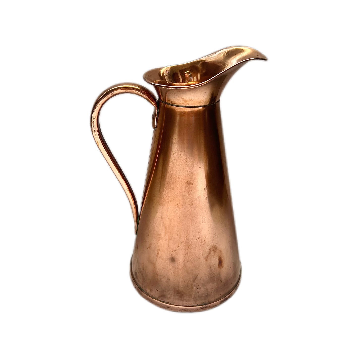 Antique English copper pitcher circa 1900s-1920s by Joseph Sankey & Sons