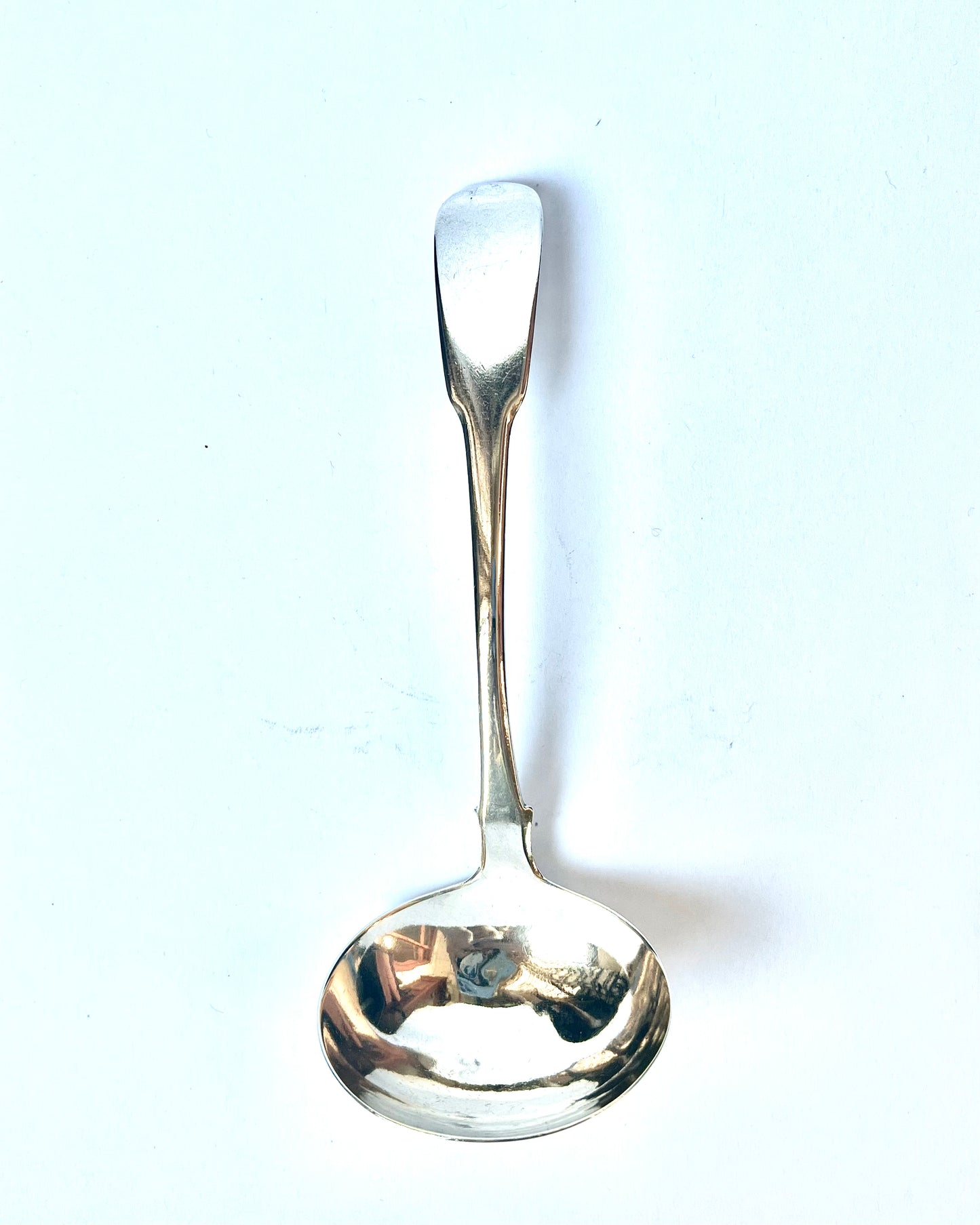 Single George III sterling silver sauce ladle with marks for Thomas Wilkes Barker, London, 1807