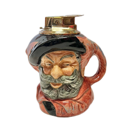 Vintage Royal Doulton Falstaff Toby mug table lighter with Ronson insert