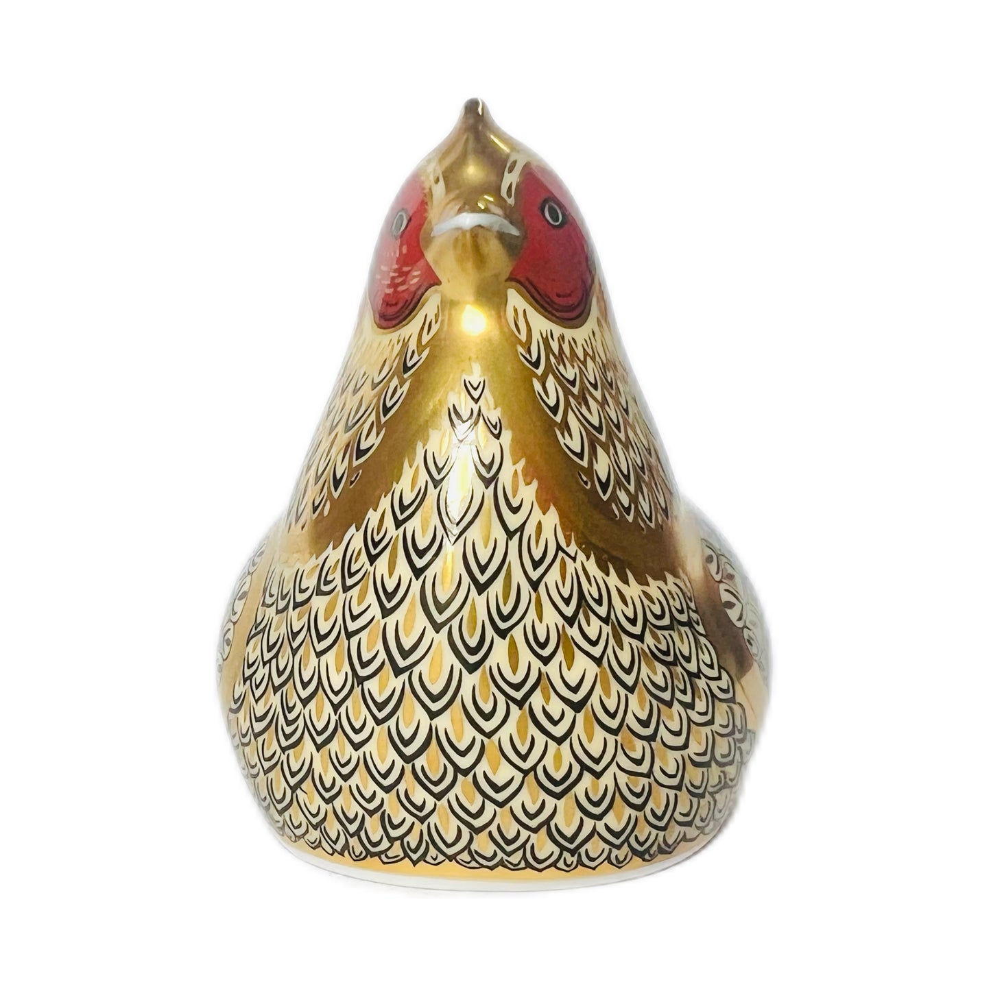 皇家皇冠德比复古“农场母鸡”镇纸摆件，品质上乘