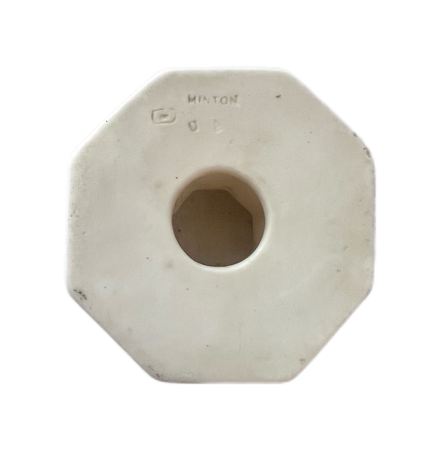 罕见的古董迷你洗礼盆，采用帕里安陶器，诺丁汉圣玛丽教堂，由明顿公司制造。