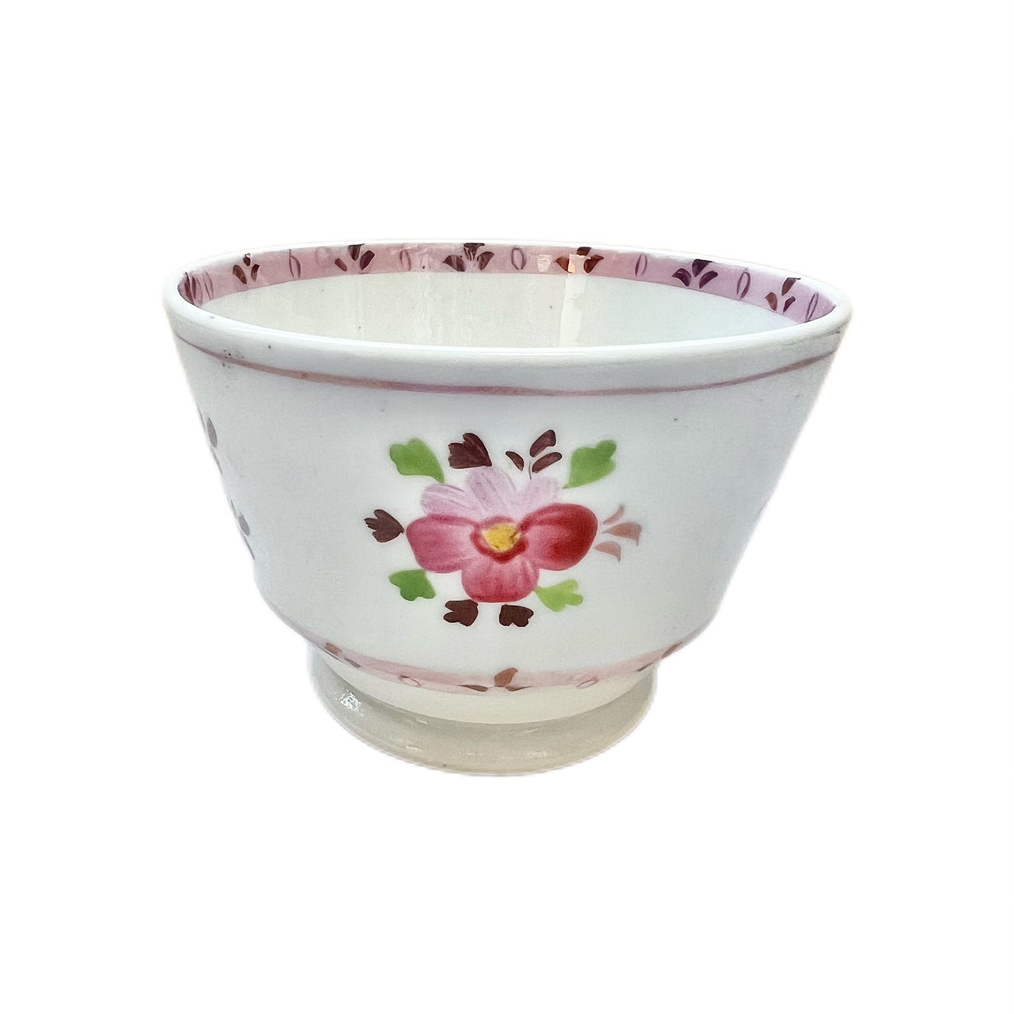 Early 19th century English tea bowl and matching saucer circa 1810s-20s