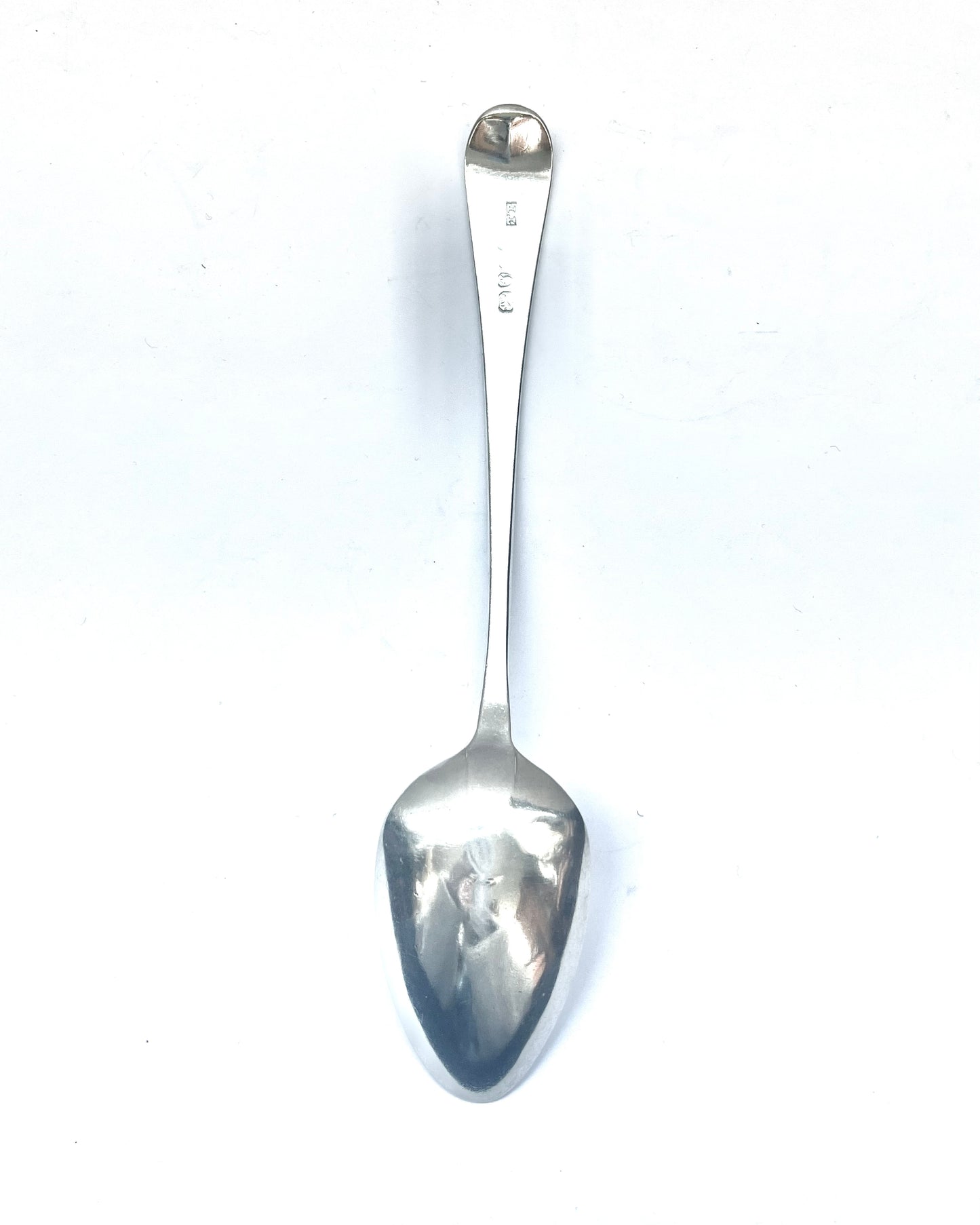 古董乔治三世纯银餐勺，带有托马斯·皮茨一世标记，伦敦，年份标记约 1788 年