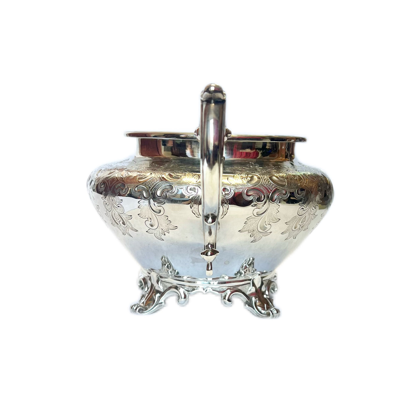 Antique Victorian Barnard Brothers sterling silver sugar bowl