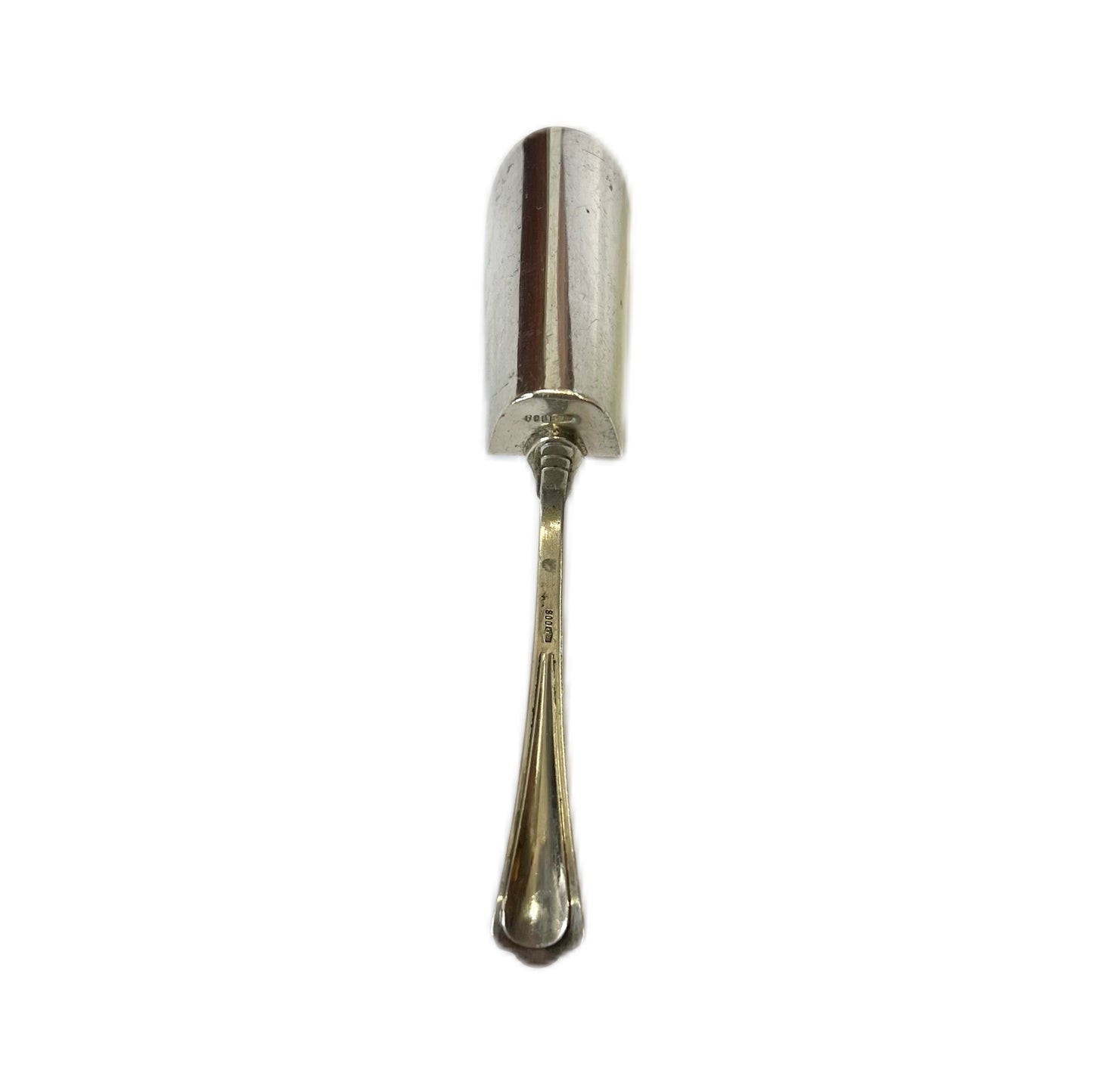 Mid-century Italian .800 silver tea or sugar scoop by Greggio Rino