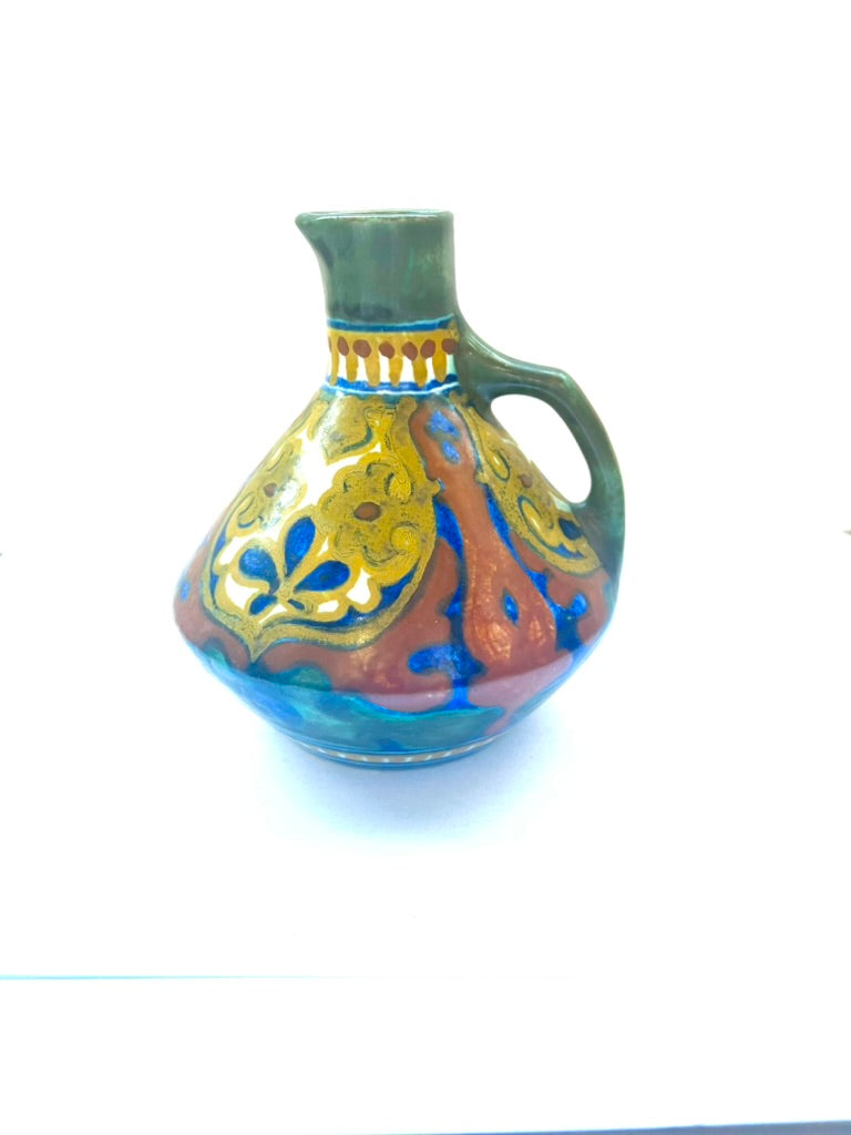 Rare early Zuid Holland PZH Gouda Art Pottery pitcher jug, Suled patter, circa 1910s