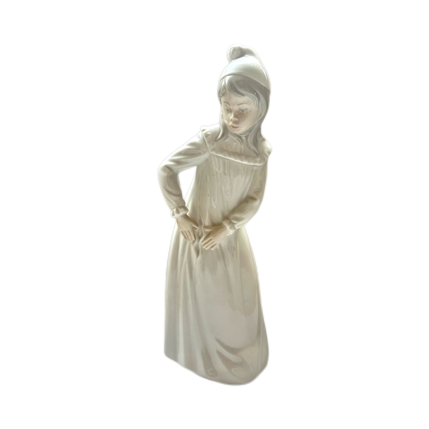 Vintage Nao Girl with Torn Nightgown figurine circa 1990s
