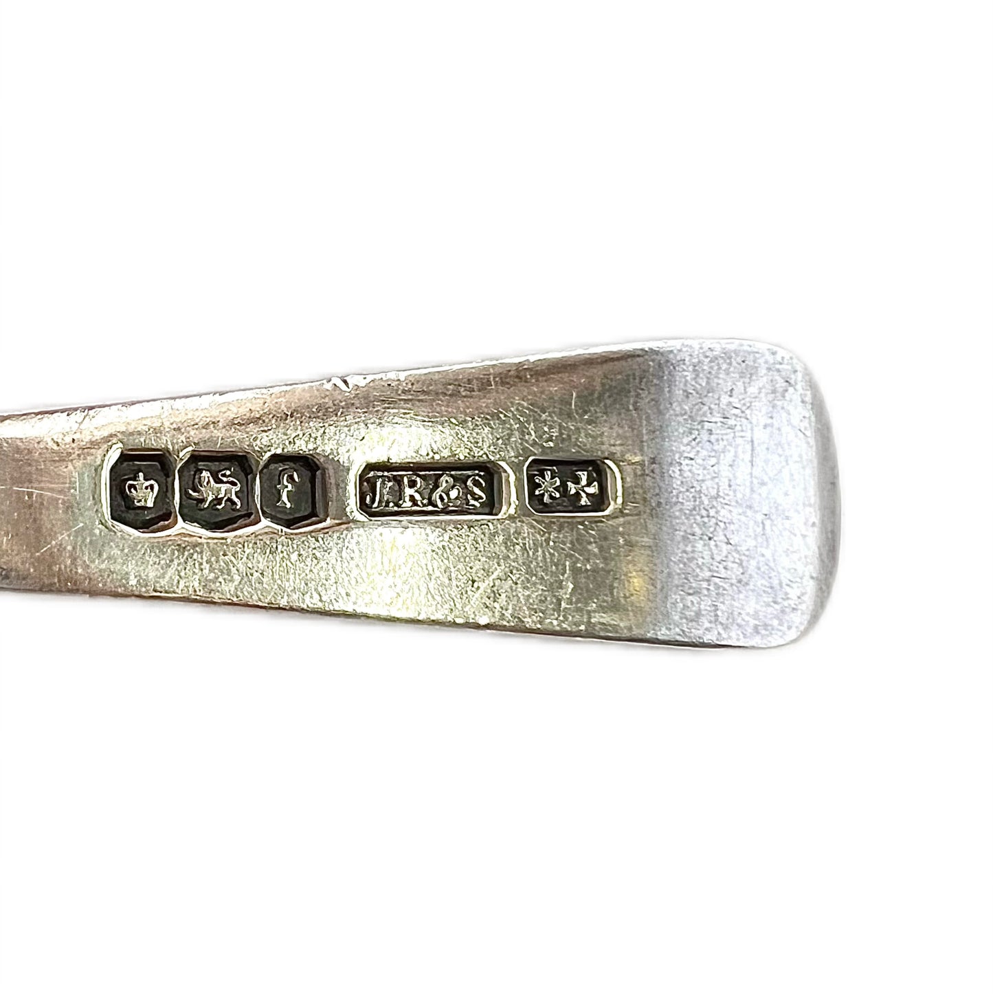 Set of six George V sterling silver coffee spoons with original case