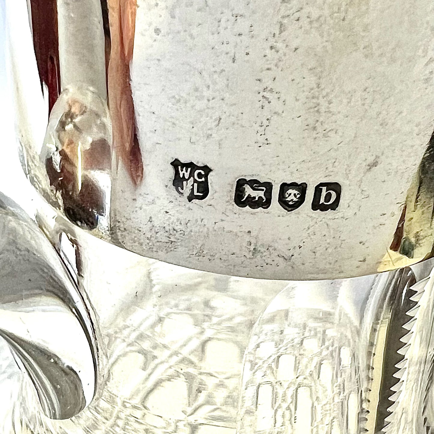 Late Victorian sterling silver and cut glass claret jug, London, 1897, William Gibson & John L. Langman