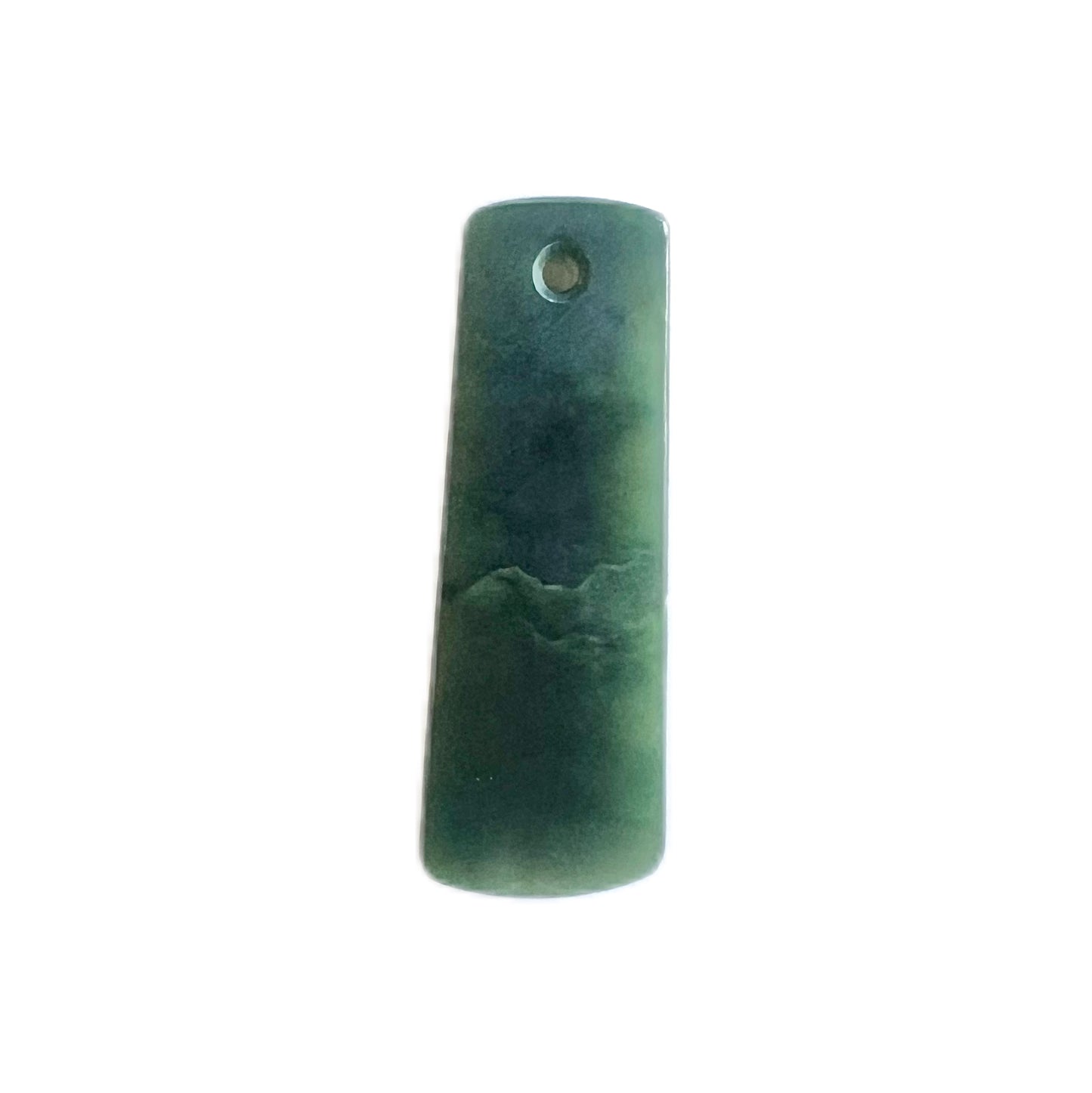 Vintage poumanu nephrite jade toki pendant