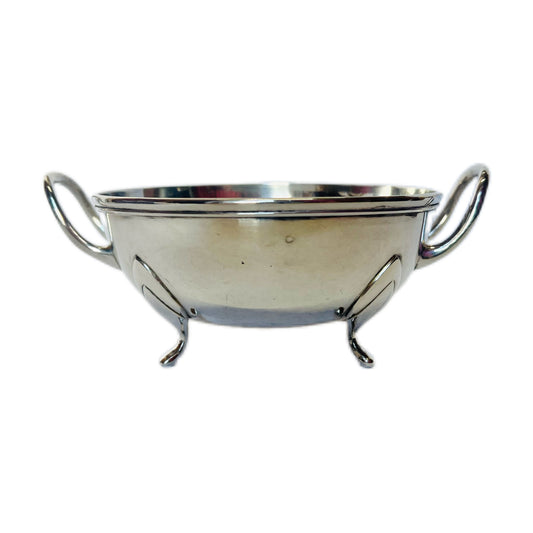 Antique Danish .826 silver twin-handled bowl by V. Christensen