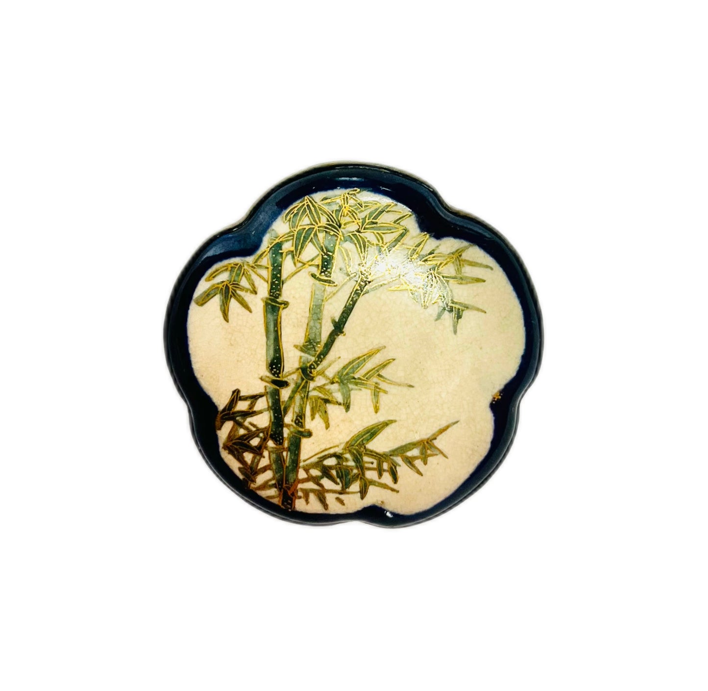 Japanese late Meiji to Taisho Period Satsuma bamboo brooch