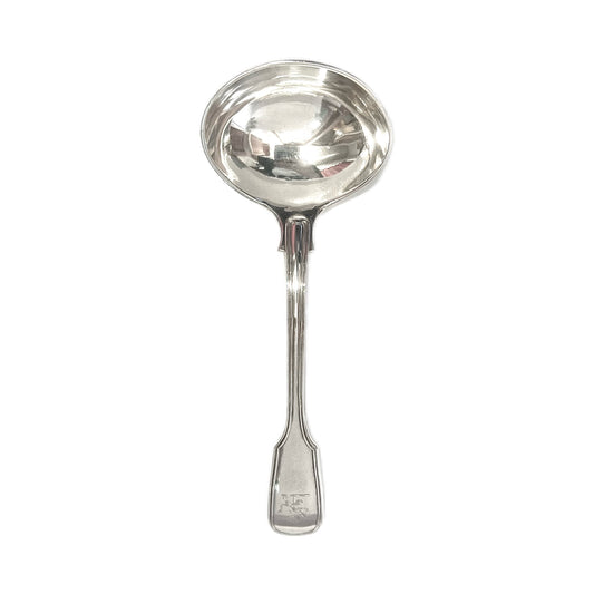 Victorian English provincial silver sauce ladle with marks for Exeter, 1856, John Stone