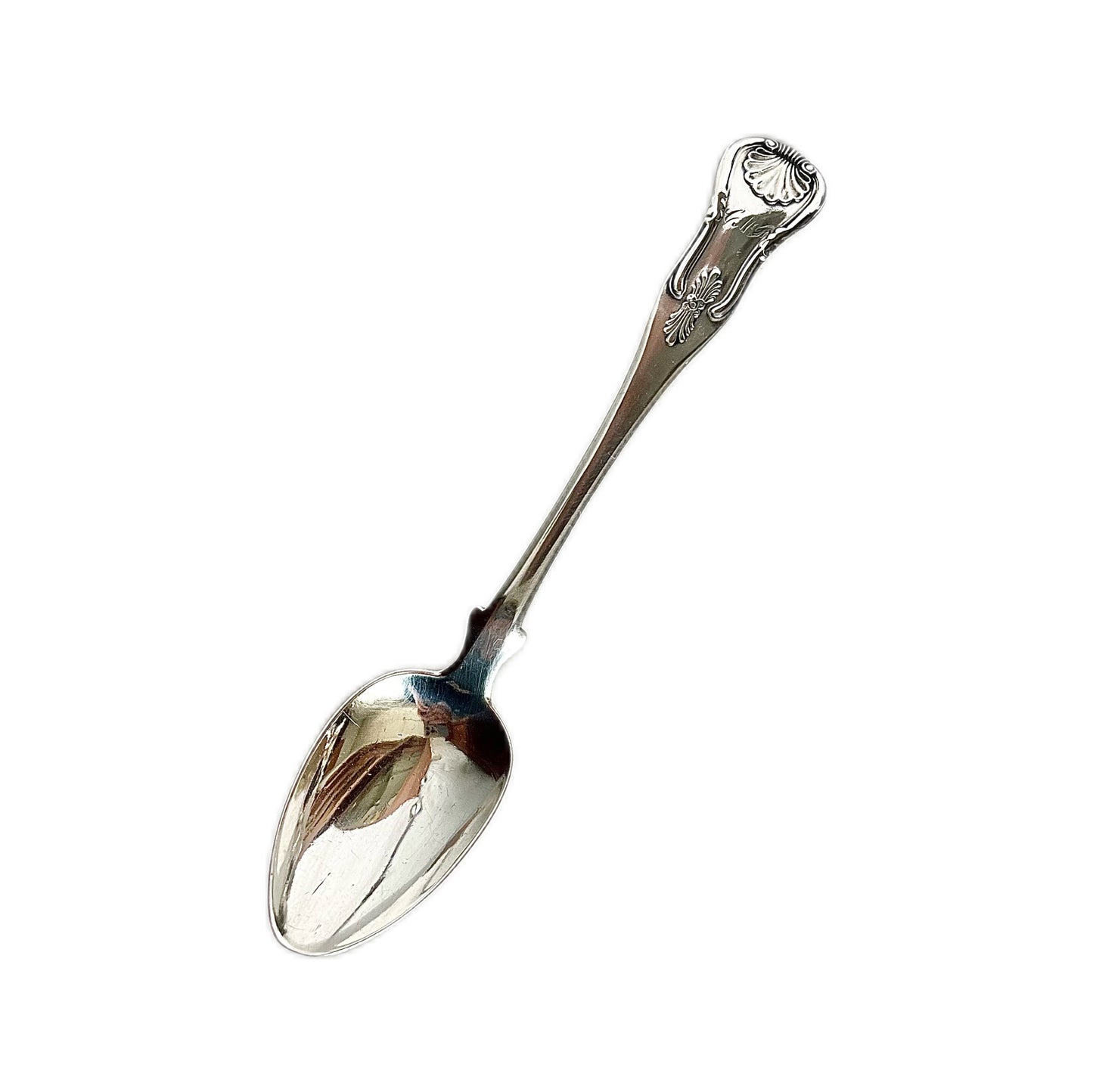 George IV Scottish sterling silver teaspoon with single-struck king’s pattern