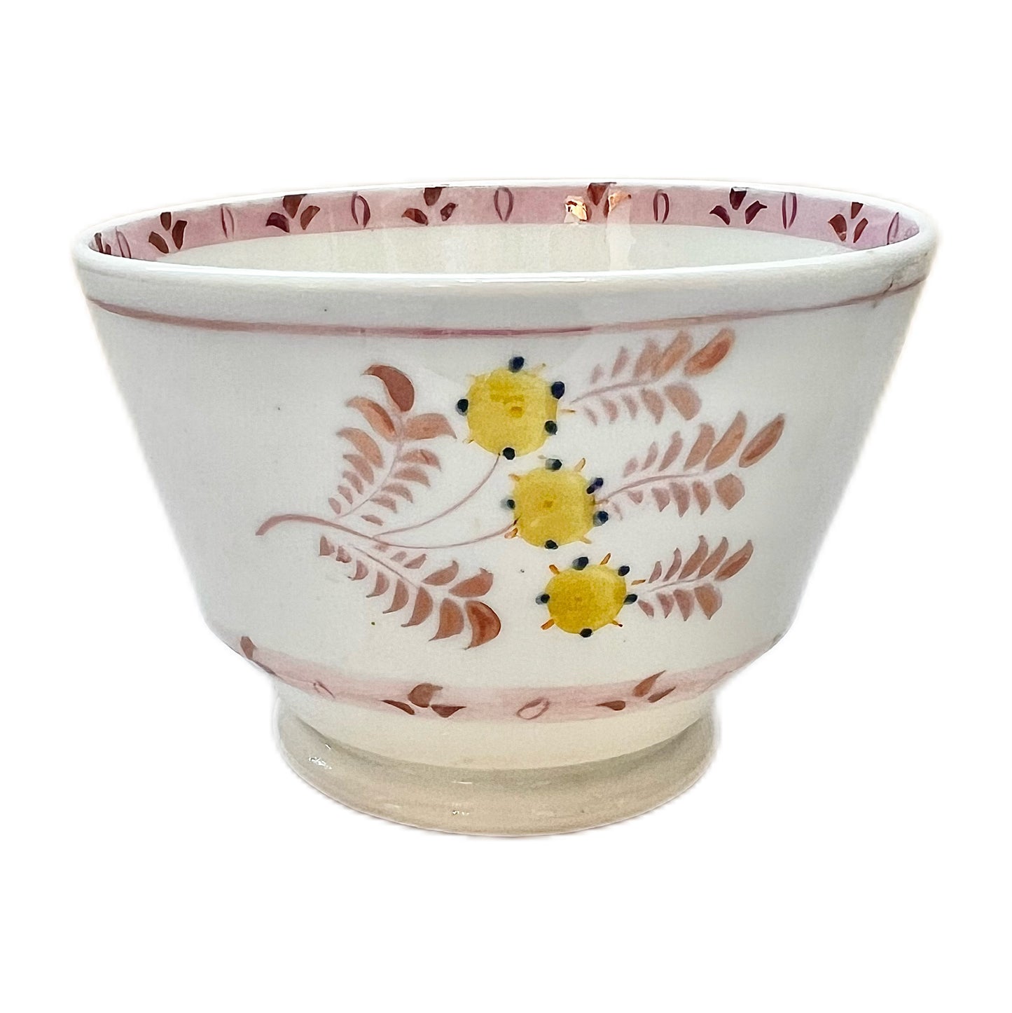 Early 19th century English tea bowl and matching saucer circa 1810s-20s