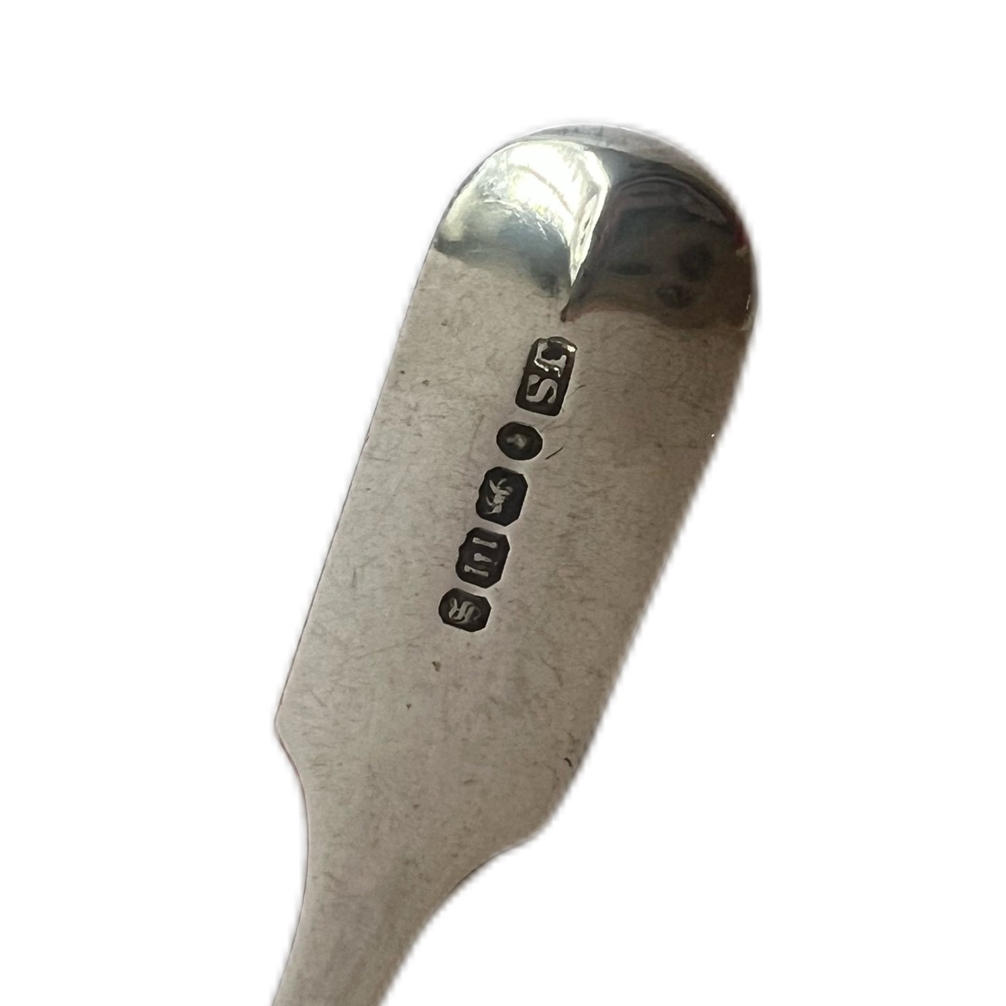 High Victorian Exeter sterling silver condiment ladle