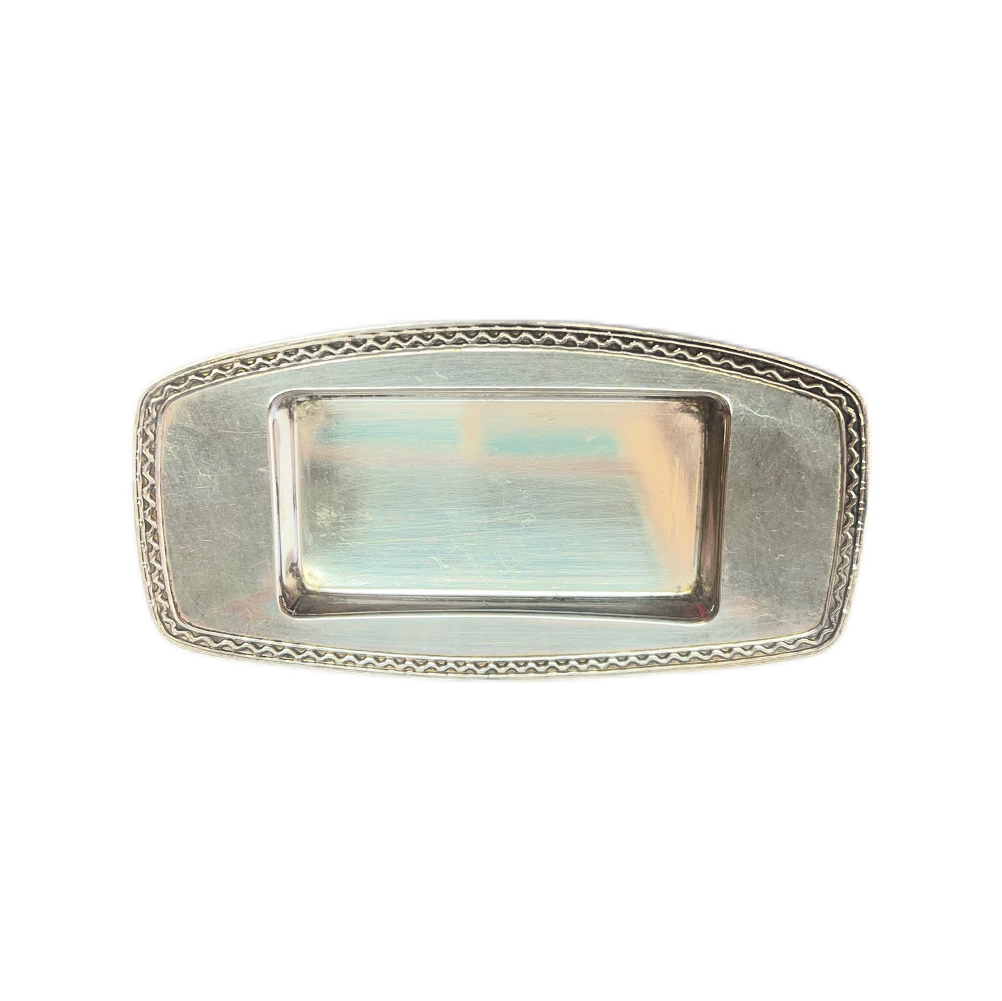 David Andersen enamel and silver silver salt and pepper shakers with silver-plated tray