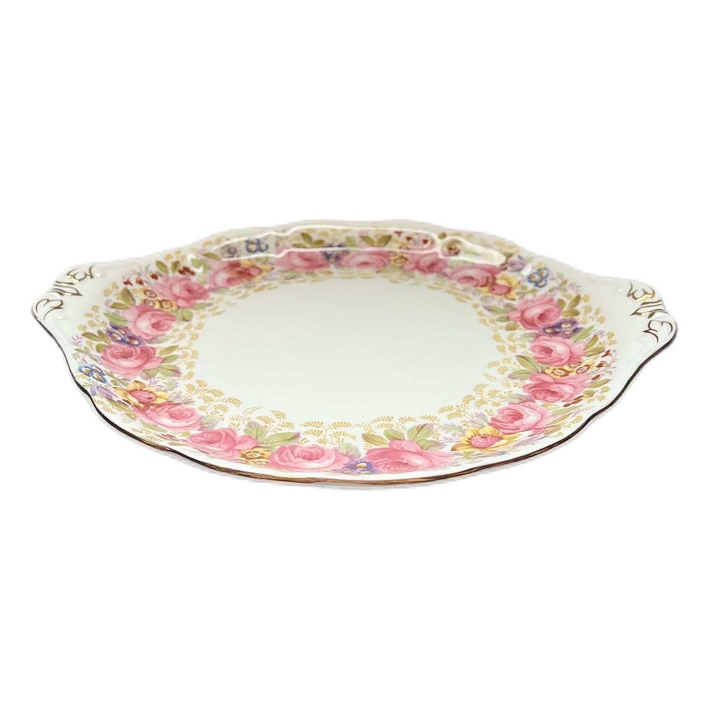 Vintage Royal Albert Serena pattern bone china cake plate
