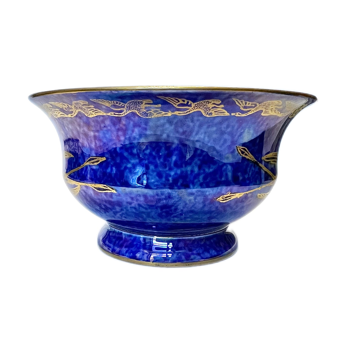 Antique Wedgwood Fairyland Lustre Hummingbird pattern bowl by Daisy Makeig-Jones