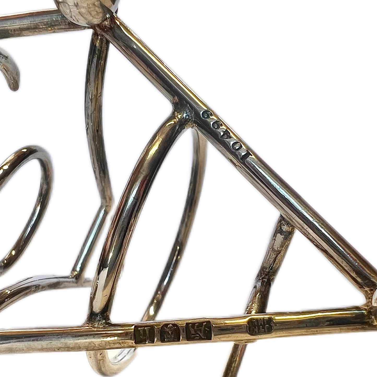 Antique Edwardian Hukin & Heath sterling silver “TOAST” rack