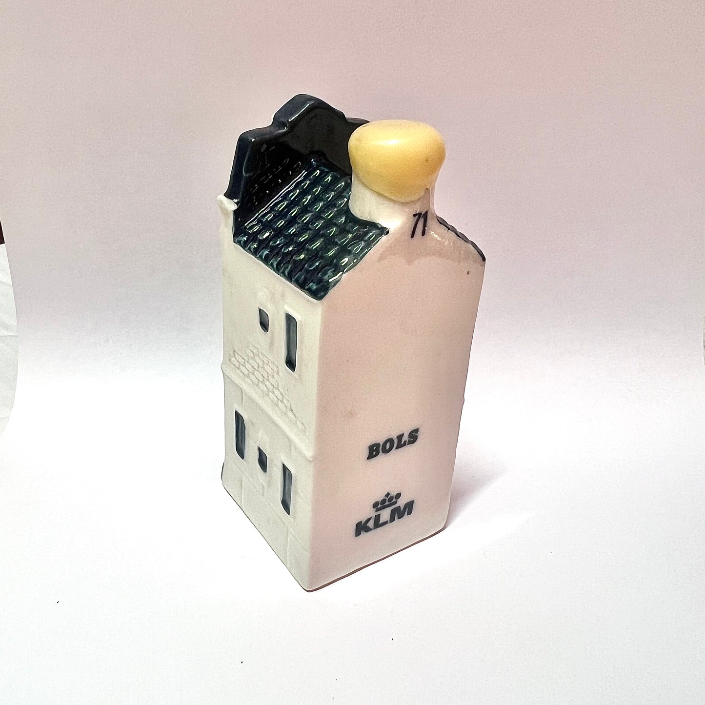 Vintage KLM Delft miniature House 71 novelty decanter