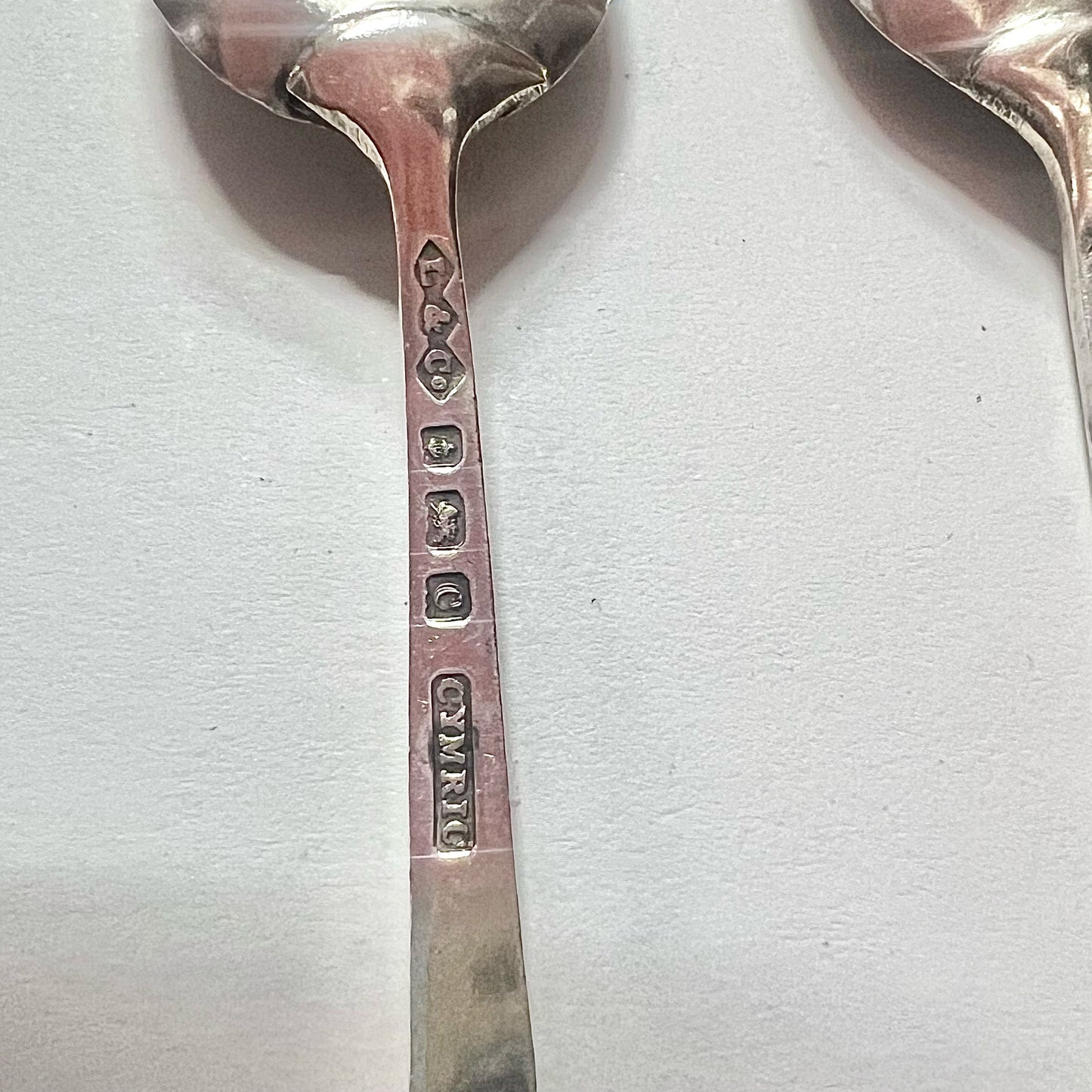 Set of 5 antique Liberty & Co Cymric sterling silver coffee spoons