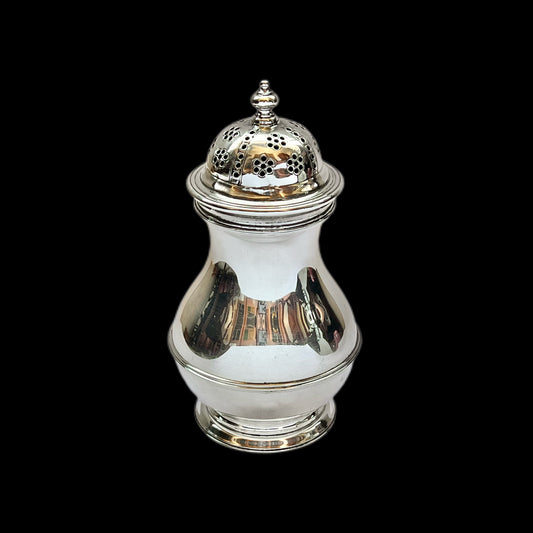 Vintage sterling silver muffineer with marks for London, 1935, JB Chatterley & Sons Ltd