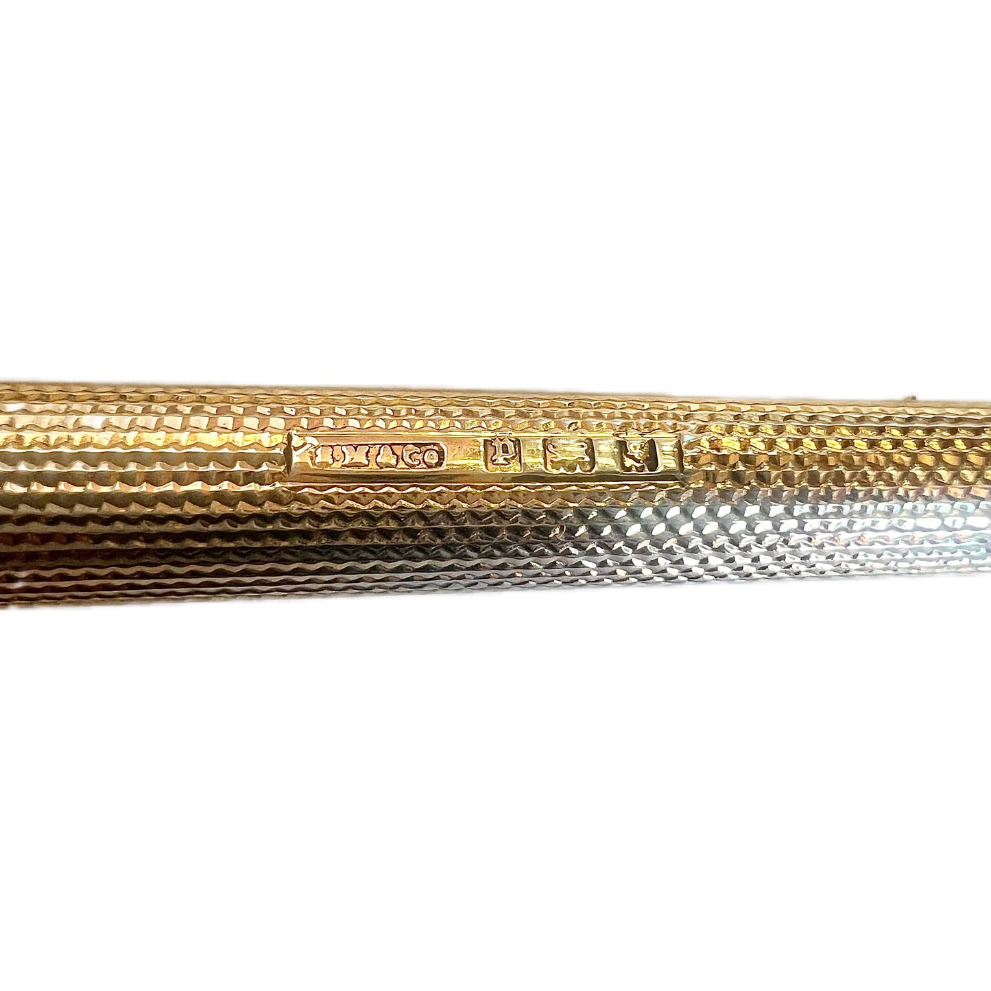 George V Asprey of London near antique gilt on sterling silver desk set