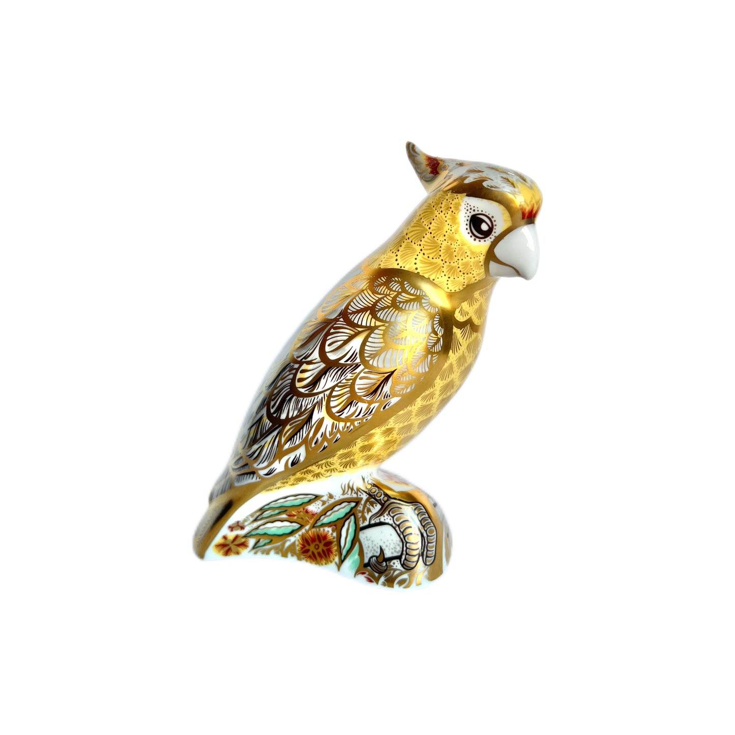 Rare Vintage Royal Crown Derby Citron Cockatoo paperweight figurine, Pre-Release Limited Edition