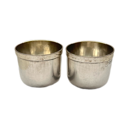 Pair of Brandimarte .800 silver liqueur glasses circa 1974