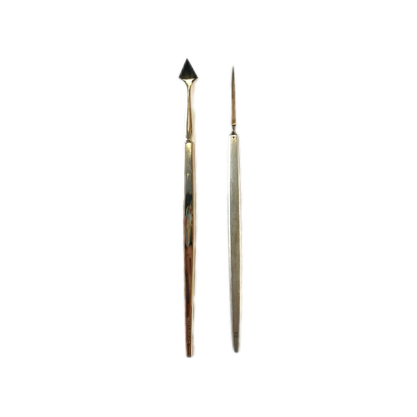 Cased set of two antique cataract surgery tools, John Weiss & Son