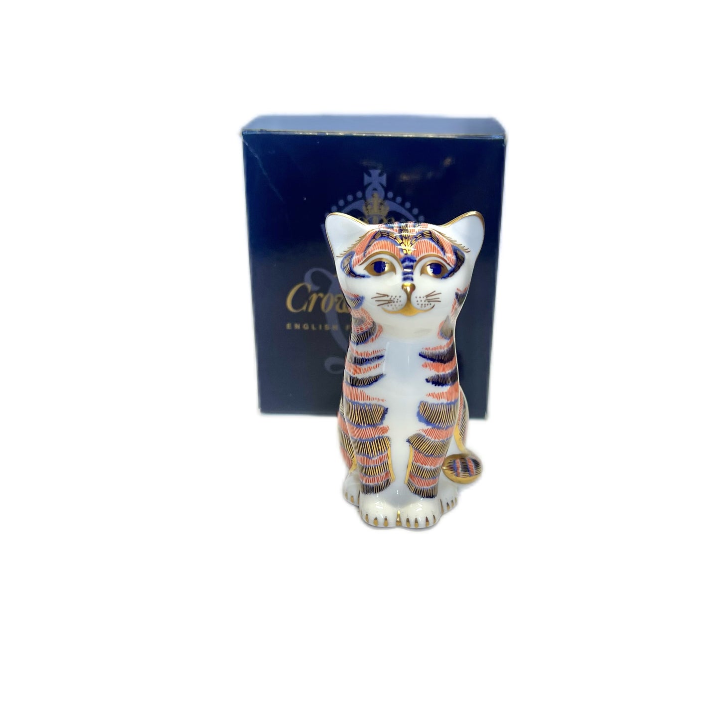 Vintage Royal Crown Derby 1990 1st quality ‘Kitten’ paperweight figurine