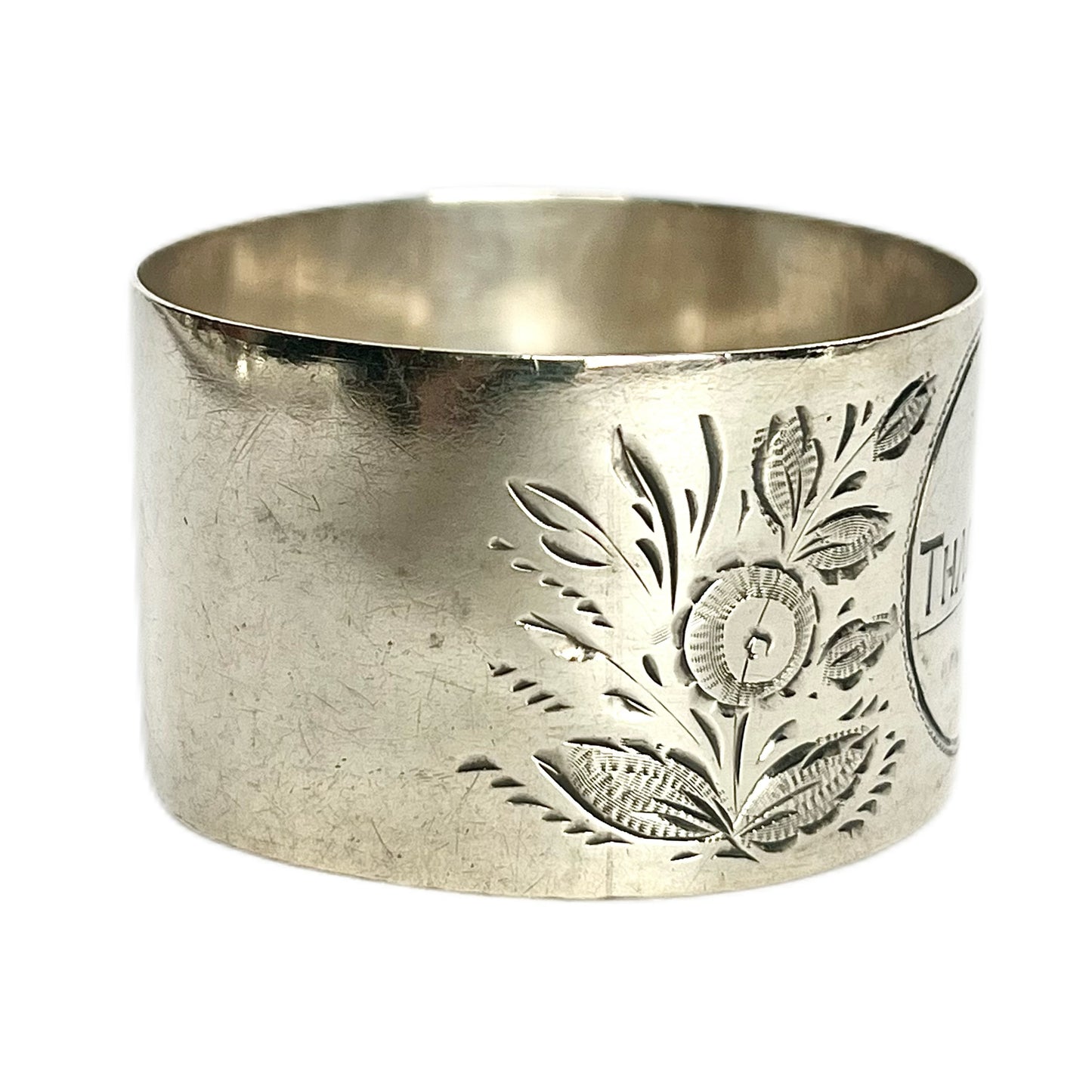 Antique Edwardian sterling silver napkin ring