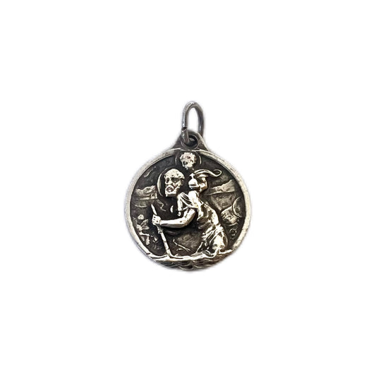 VIntage silver St. Christopher pendant