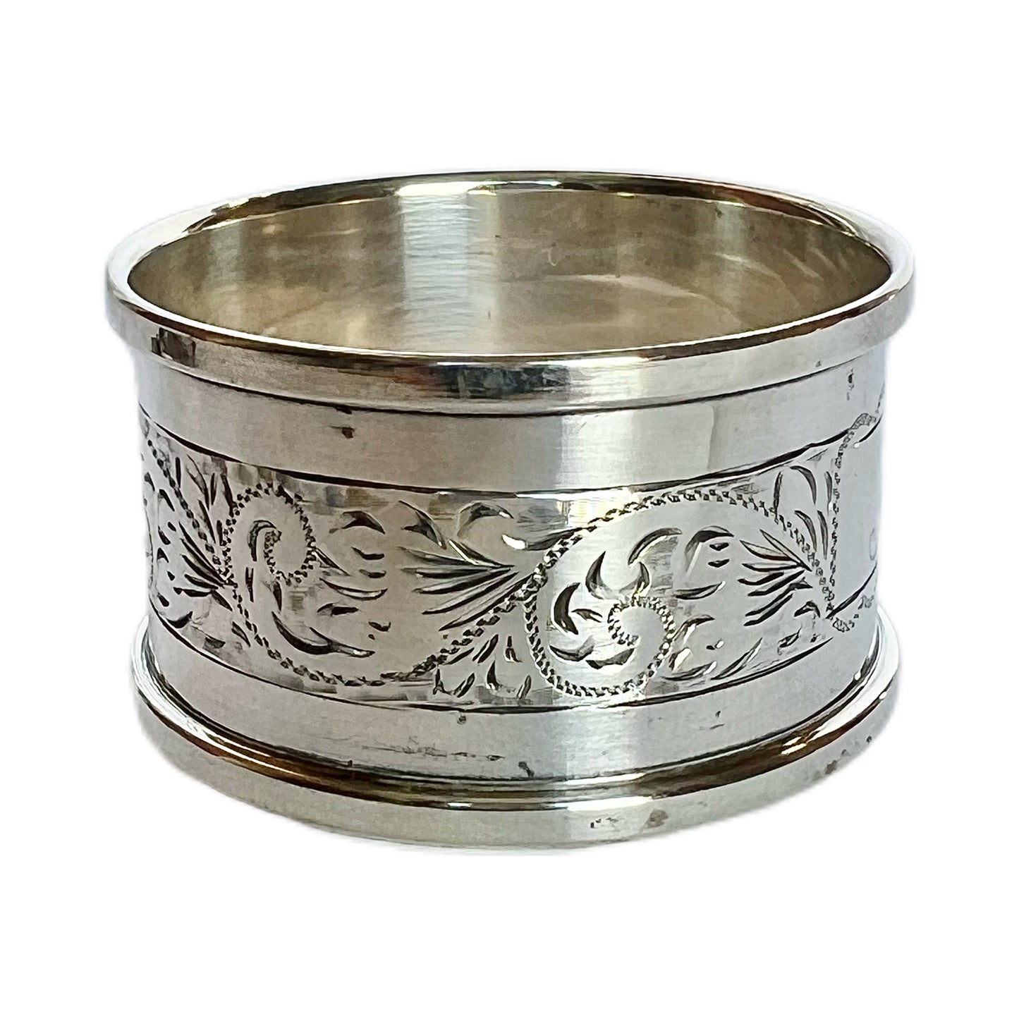 Vintage English QEII sterling silver napkin ring