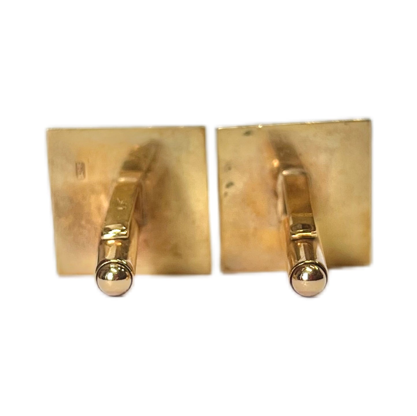 Vintage 9ct yellow gold and lapis cufflinks