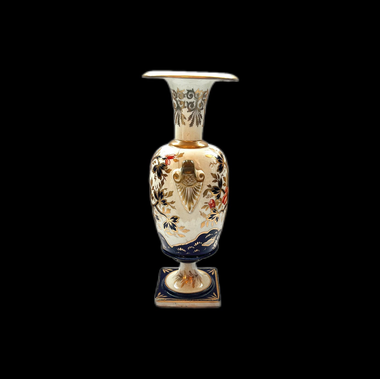 Antique Mayer & Newbold porcelain spill vase circa 1820, in the Imari style